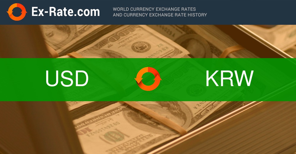 exchange rate us dollar to korean won