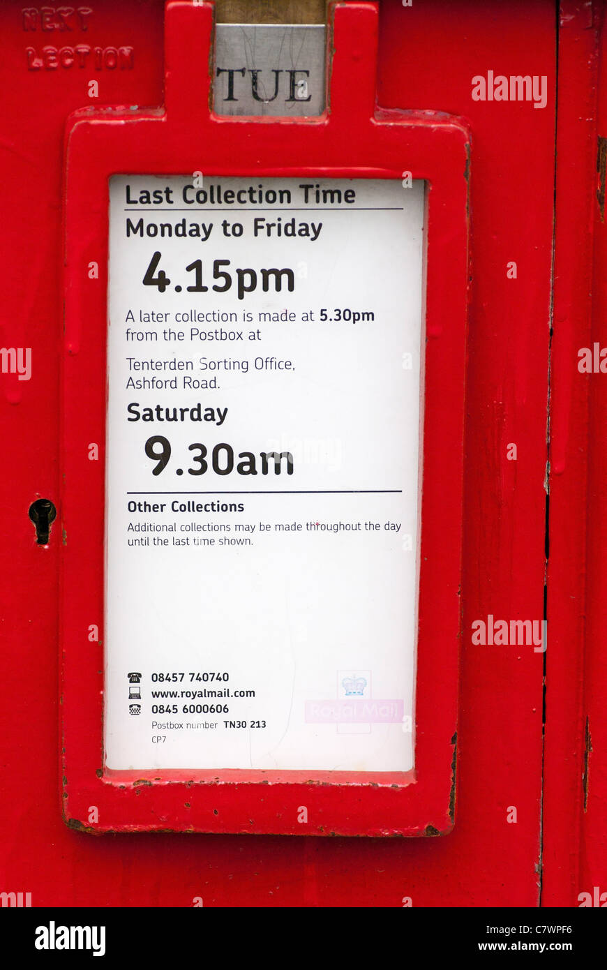 post box collection times