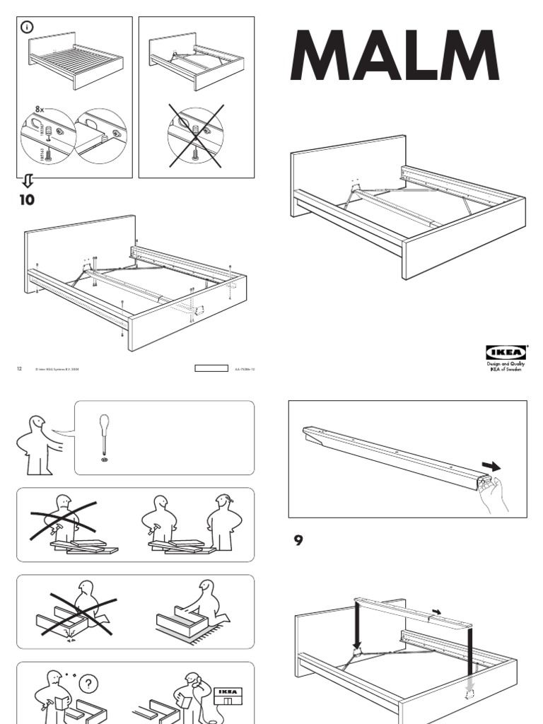 instructions for malm bed