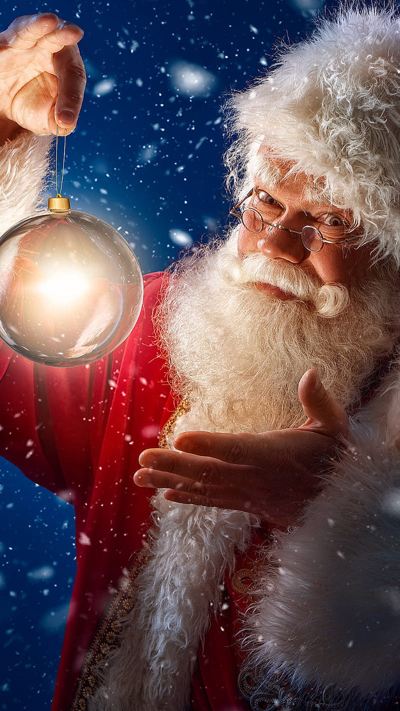 santa claus crystal ball