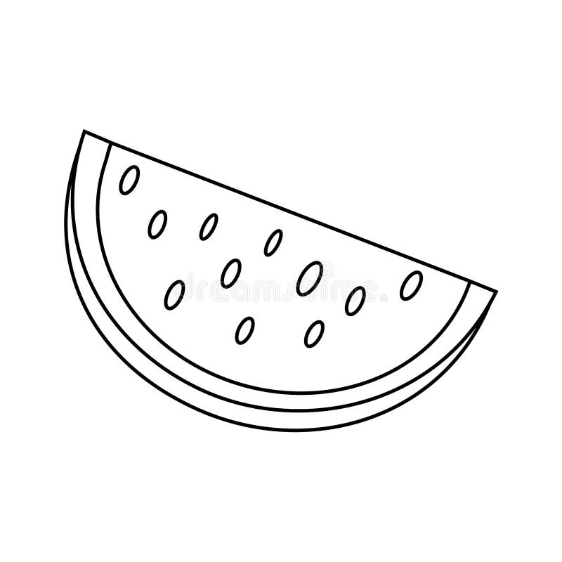 outline images of watermelon