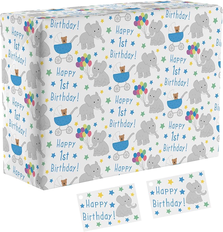 1st birthday gift wrapping paper