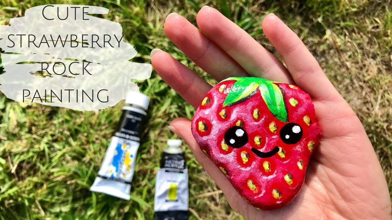 strawberry rock painted