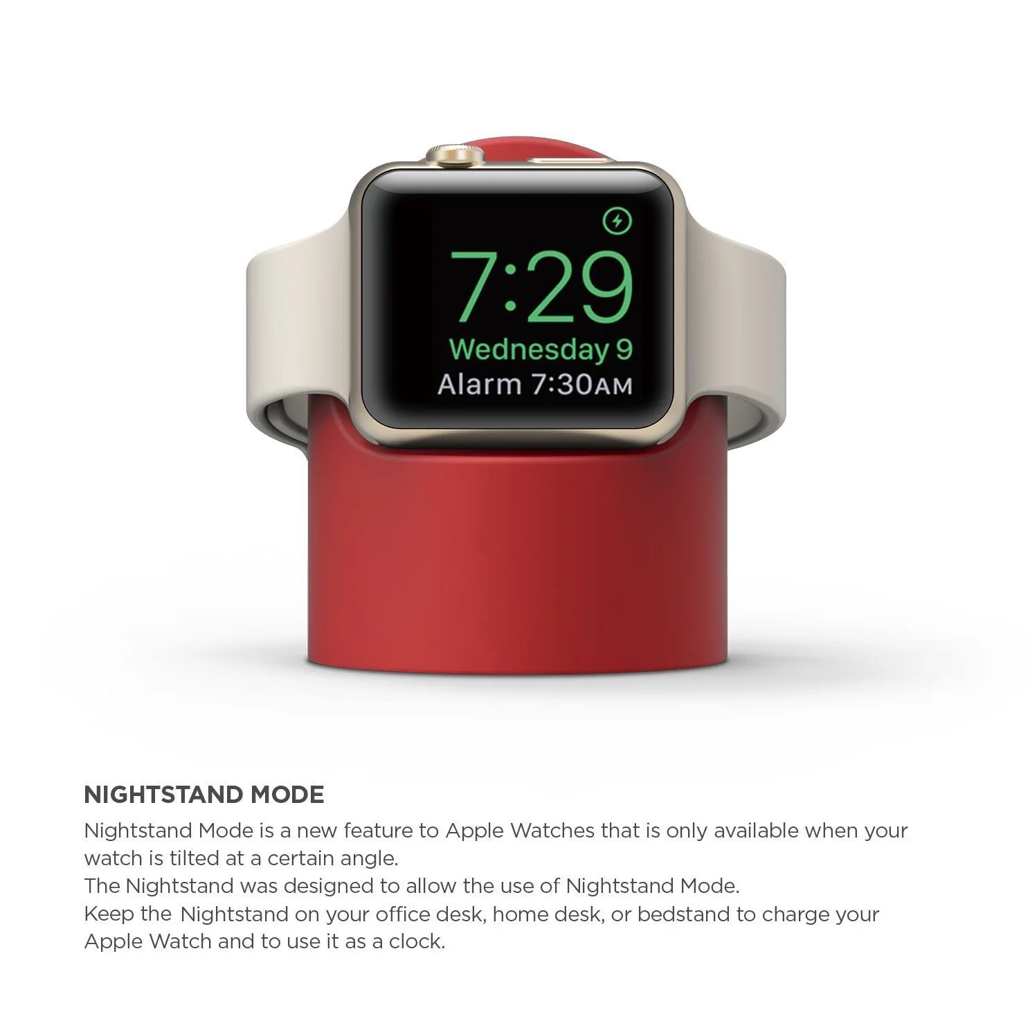 apple watch nightstand mode red