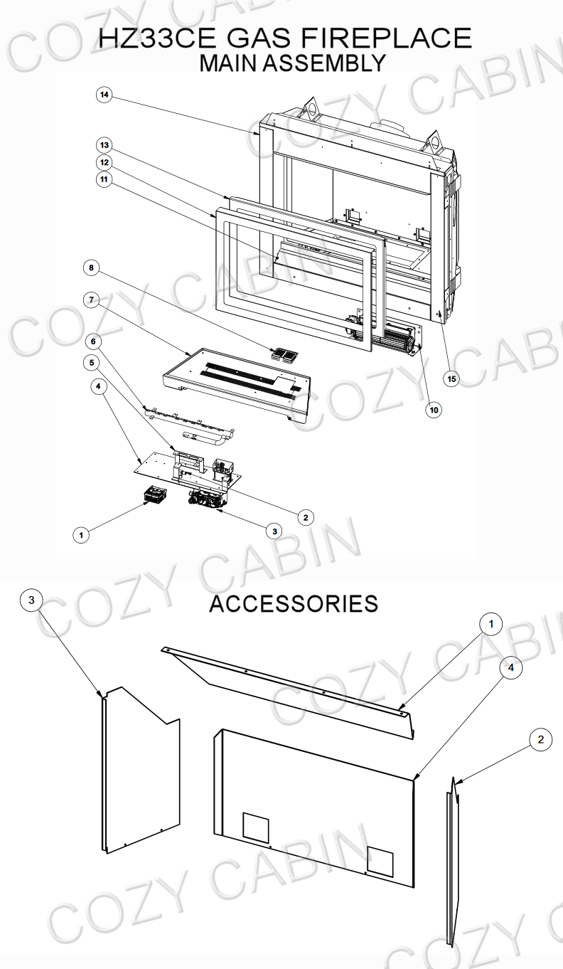 regency fireplace parts