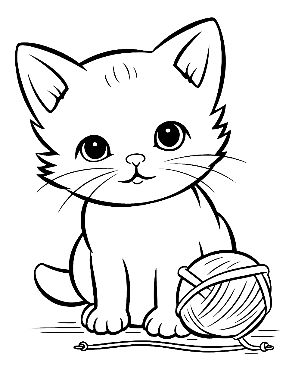 kitty colouring pages