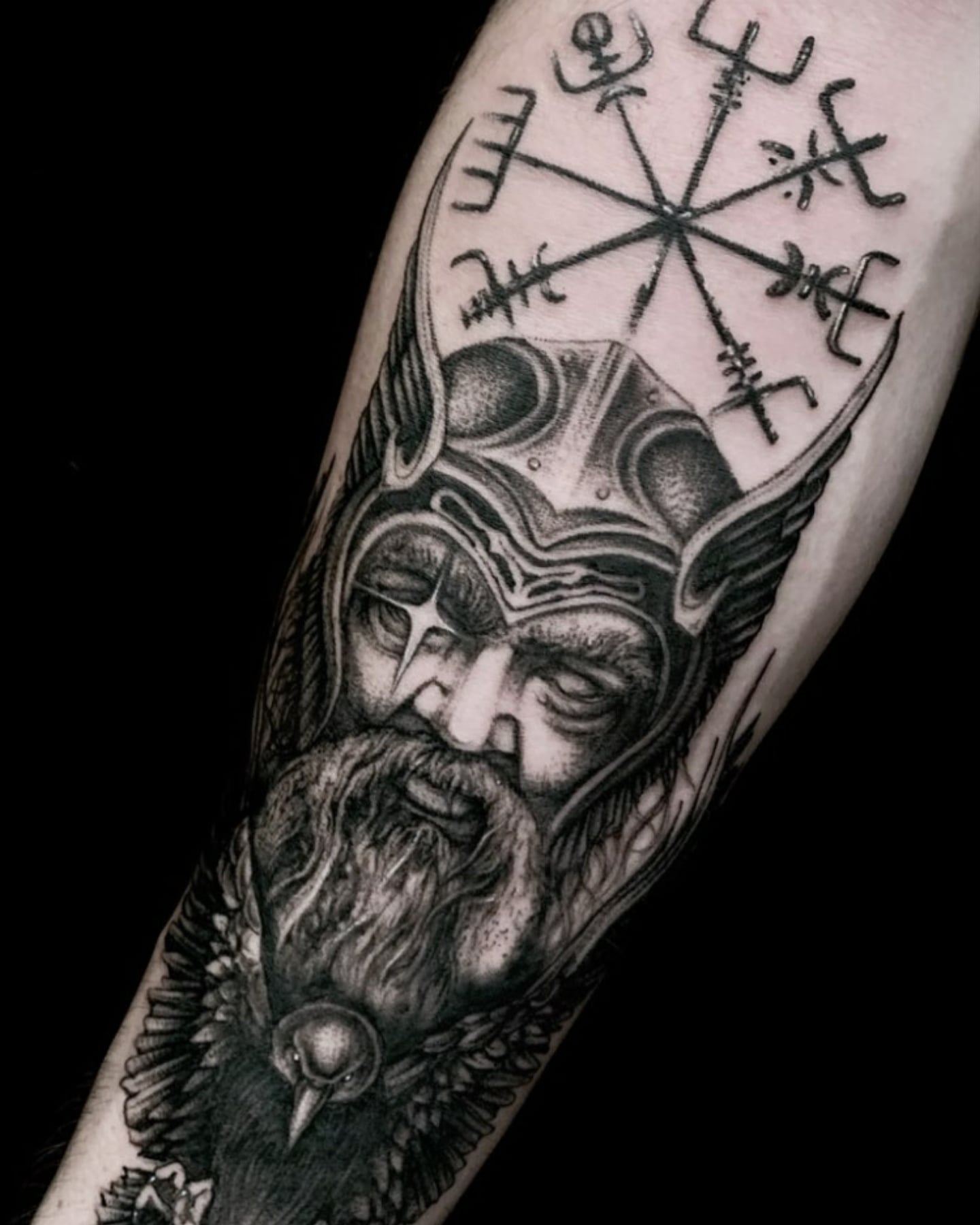 raven odin tattoo