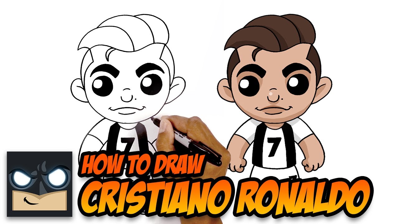 cr7 cartoon drawing