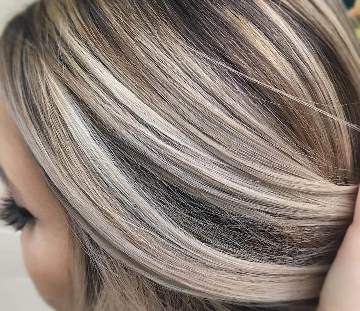 brown with blonde foils