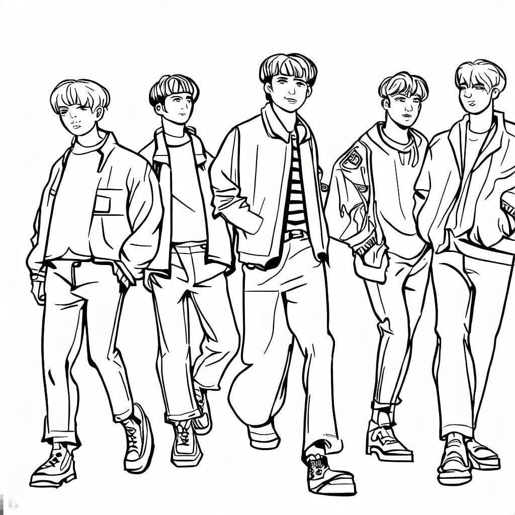 bts coloring pages