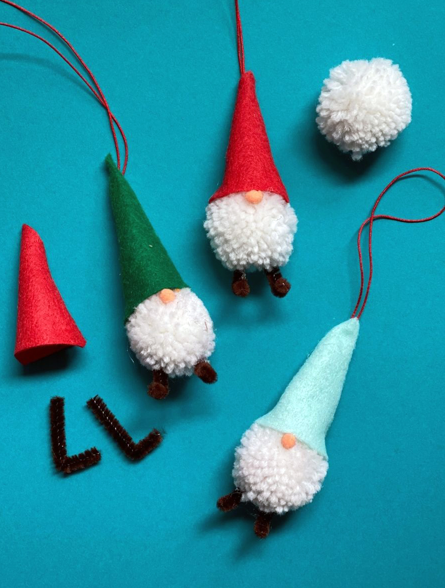 christmas crafts with pom poms