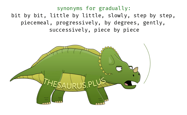 gradually thesaurus