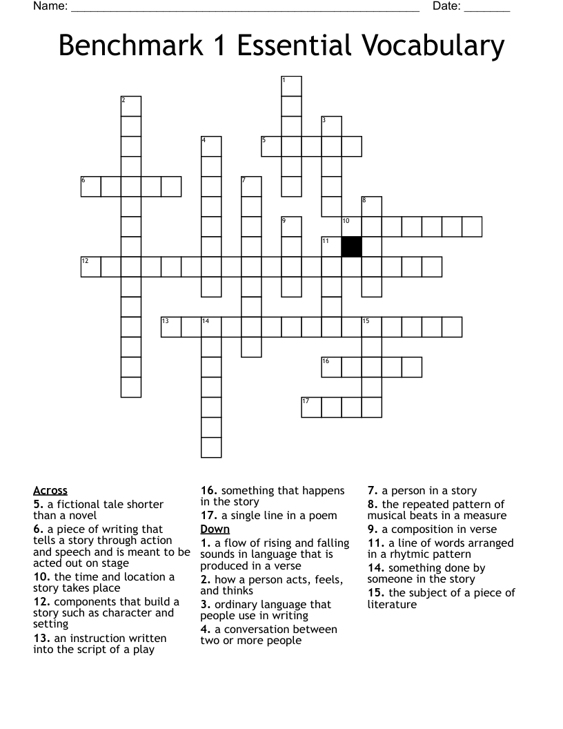 benchmark crossword