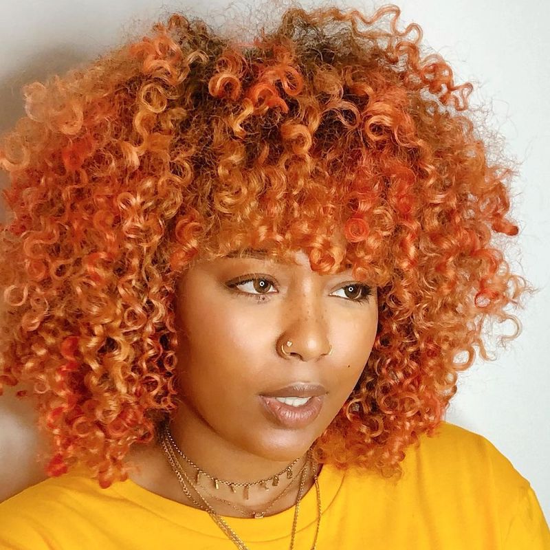 orange color hairstyles