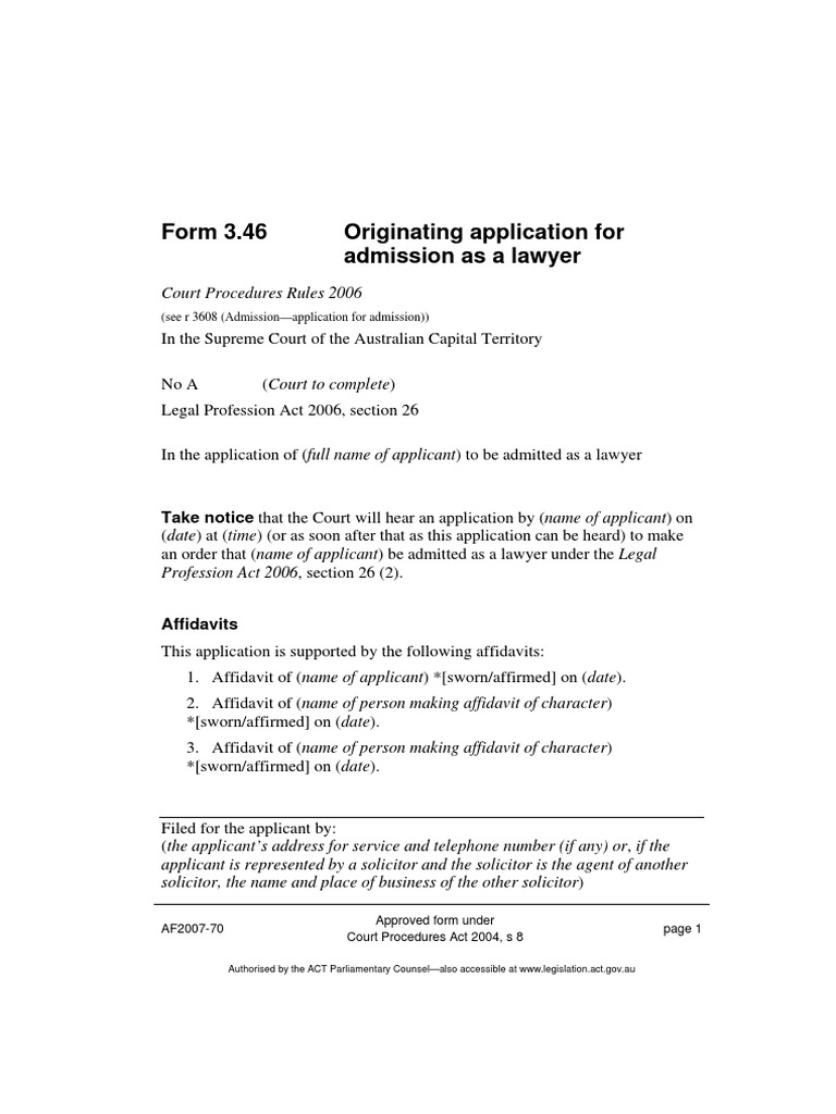 supreme court admission rules 2004