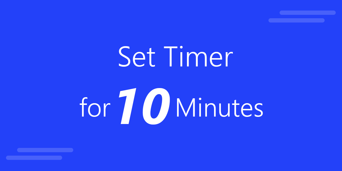 10 minute timer google