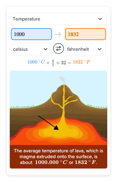 1000 c to f