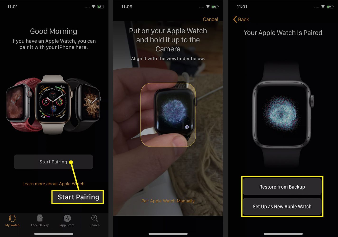 how to pair apple watch to new iphone