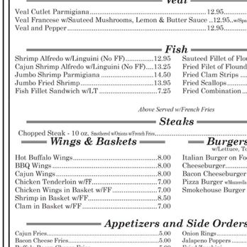 original italian pizza lock haven menu