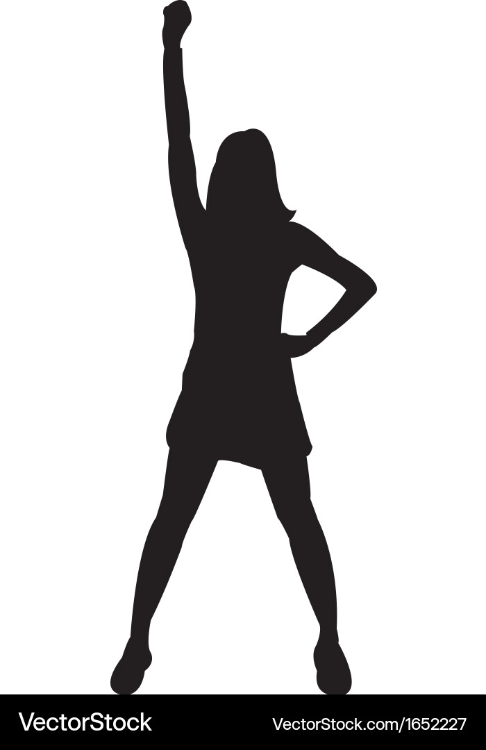 vector cheerleader silhouette