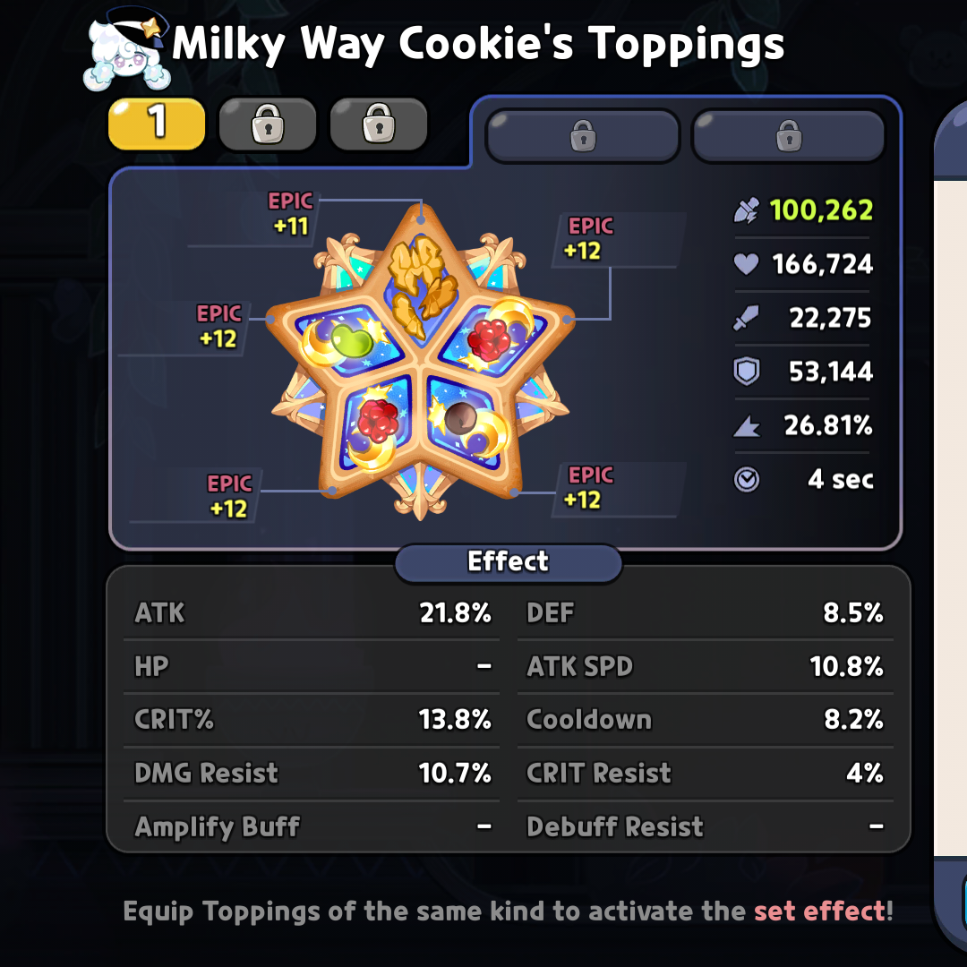 milky way cookie toppings