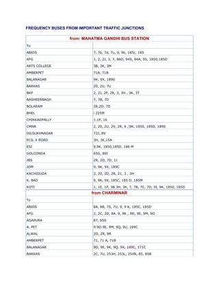 104r bus timings