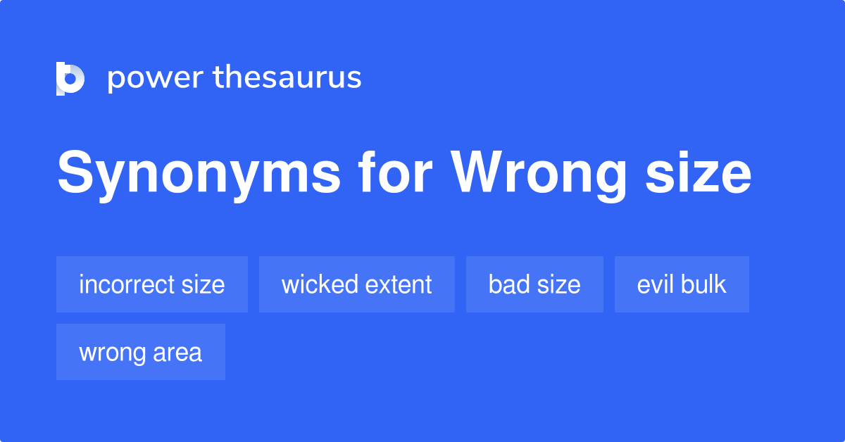 incorrect synonyms