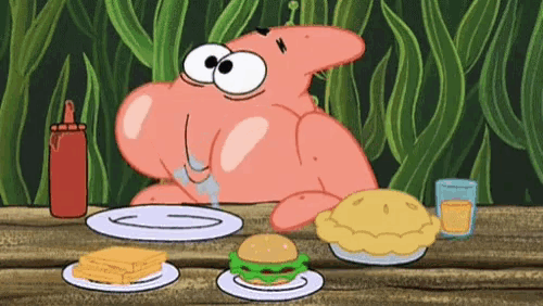 spongebob eating