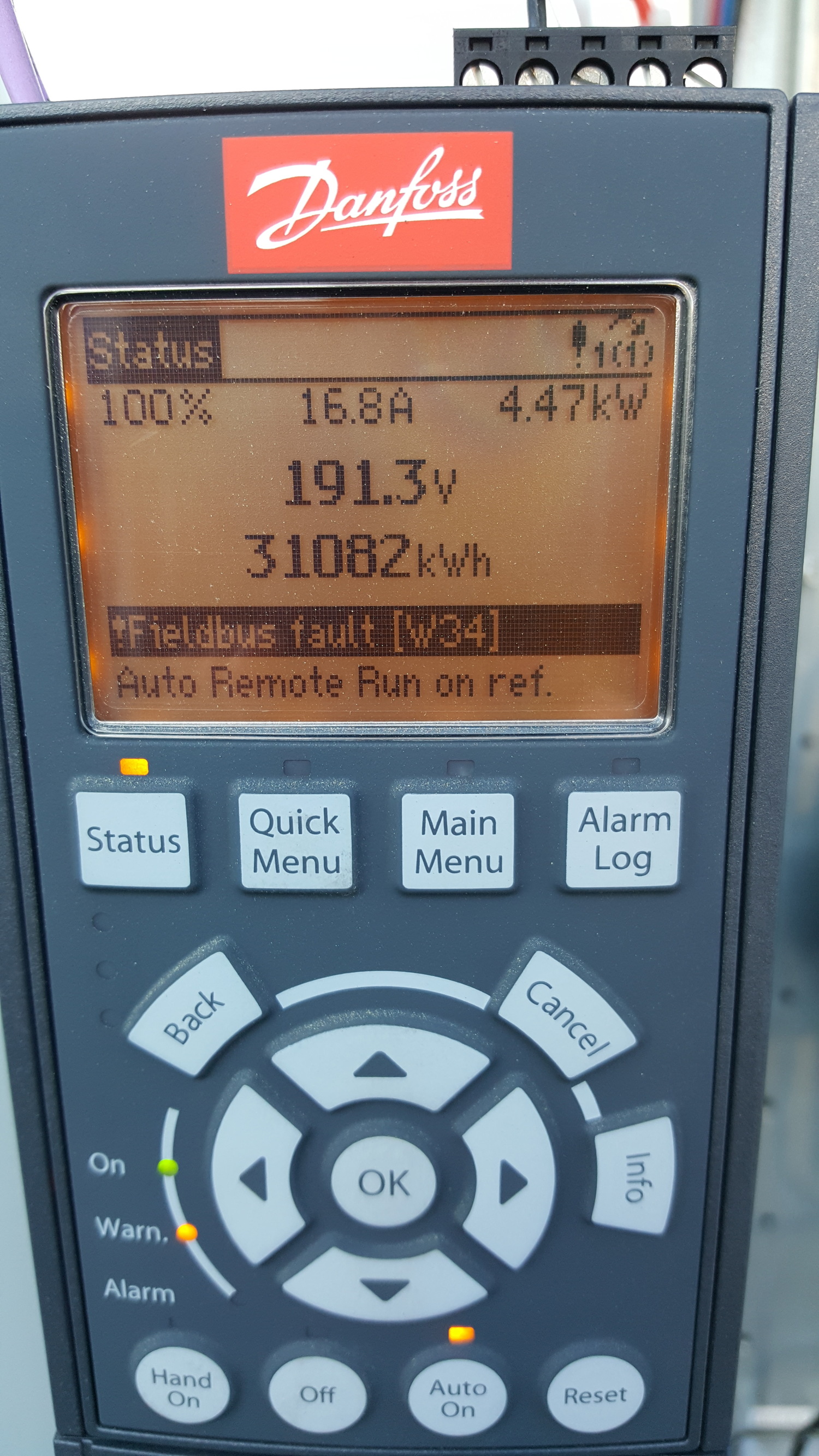 danfoss vfd fault codes