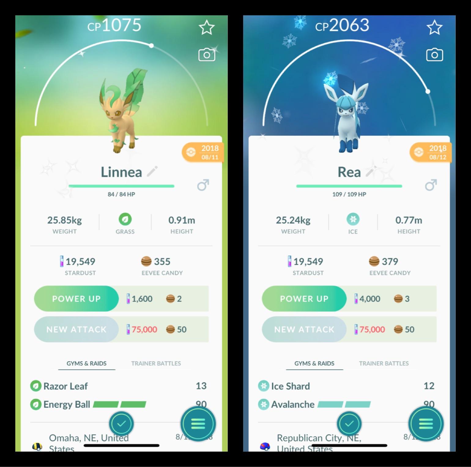 leafeon pokemon go name