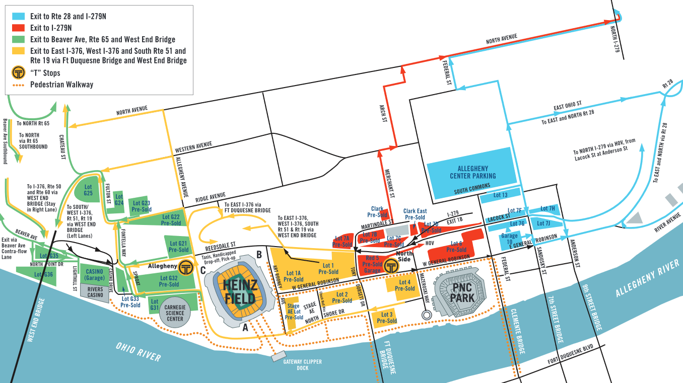 steelers game day parking