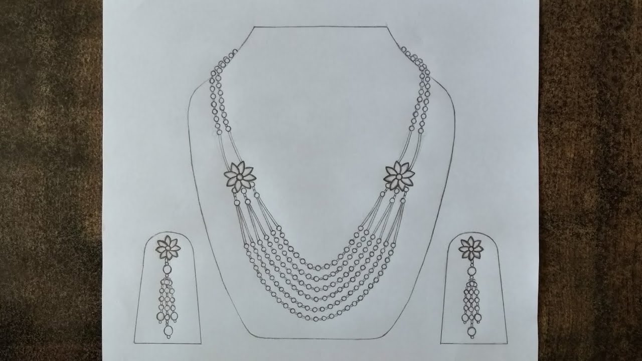 sketch necklace drawing