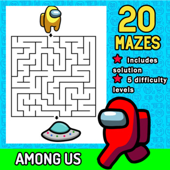 among us maze printable