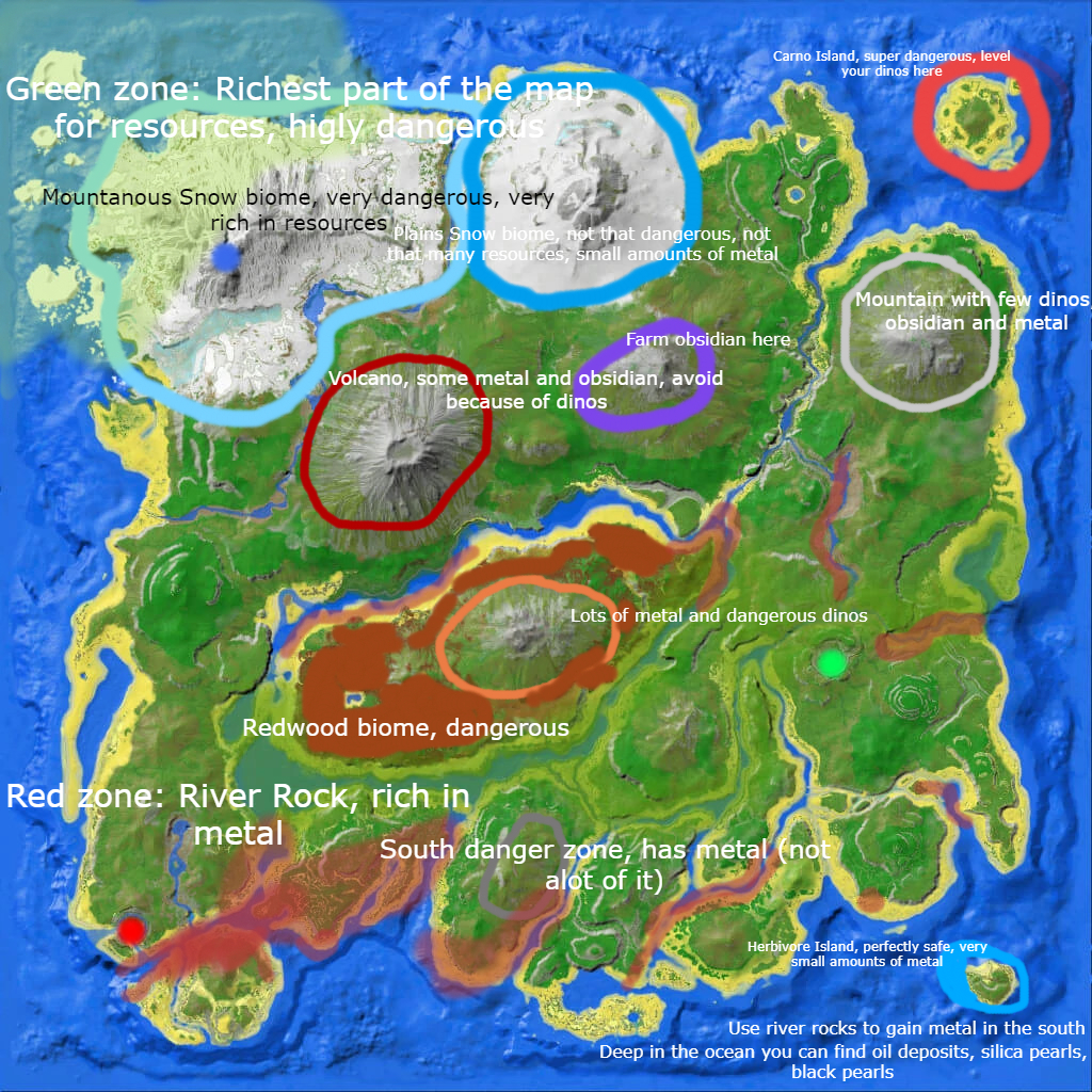 the island ark spawn map