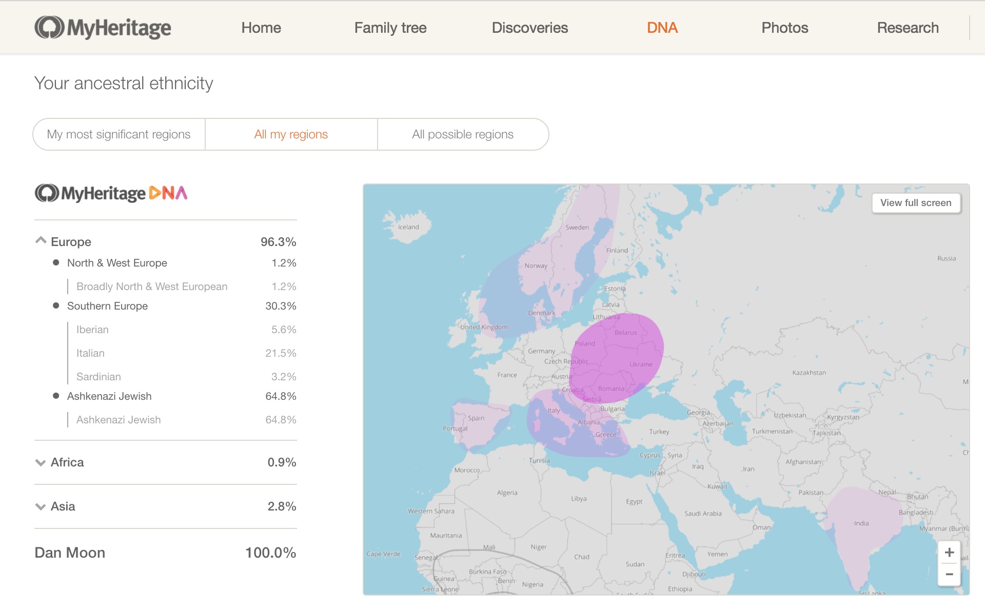 myheritage dna test free