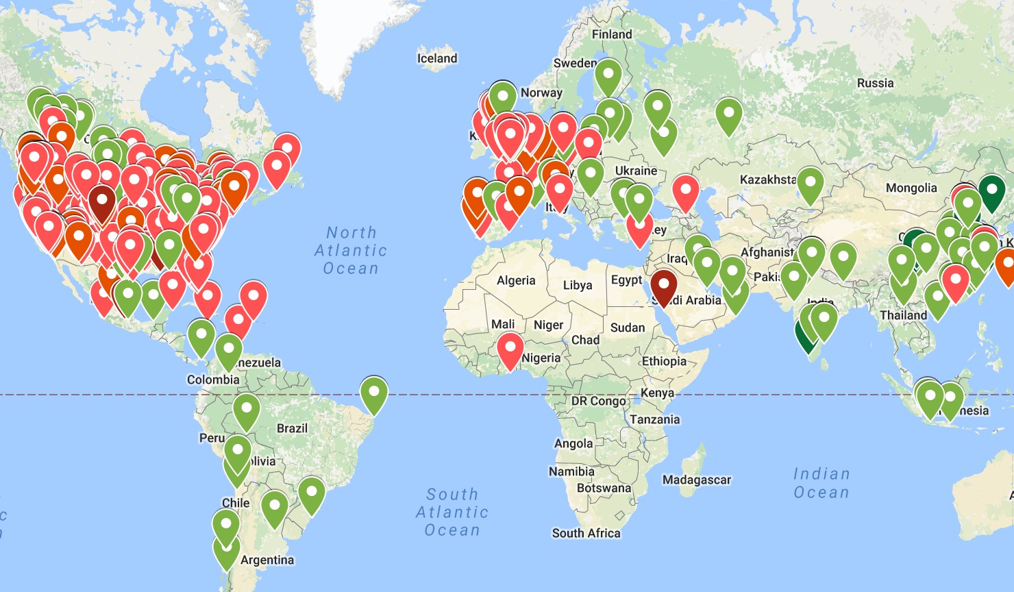 map of ihg hotels