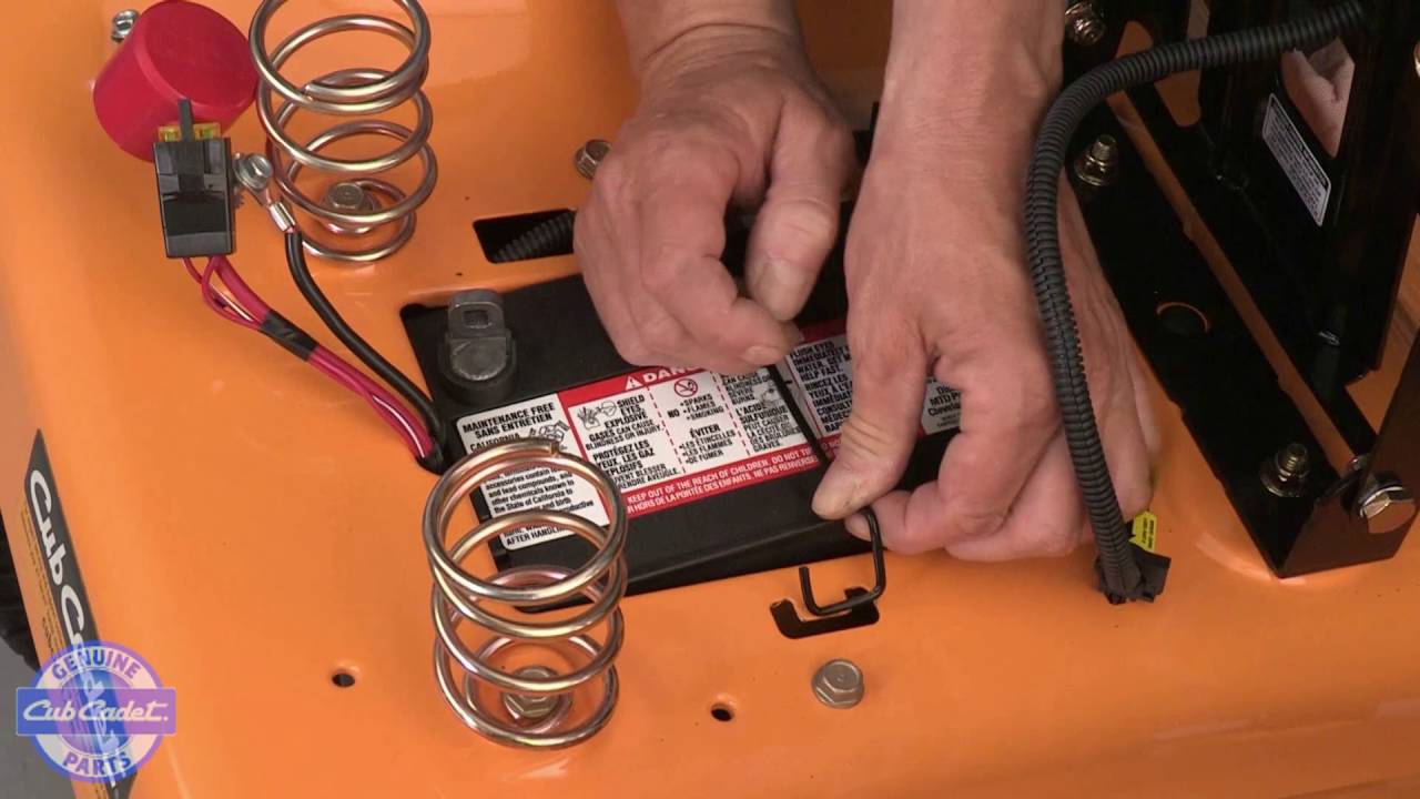 how to remove battery from cub cadet riding mower