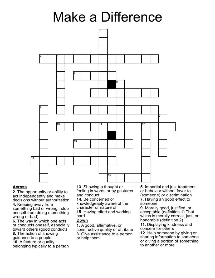 act of help or assistance crossword clue