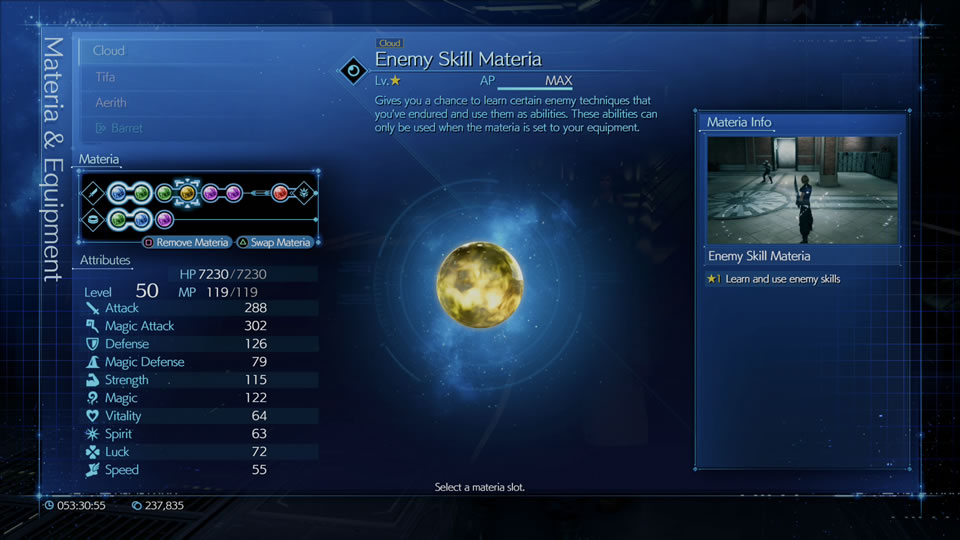 enemy skill materia ff7 locations