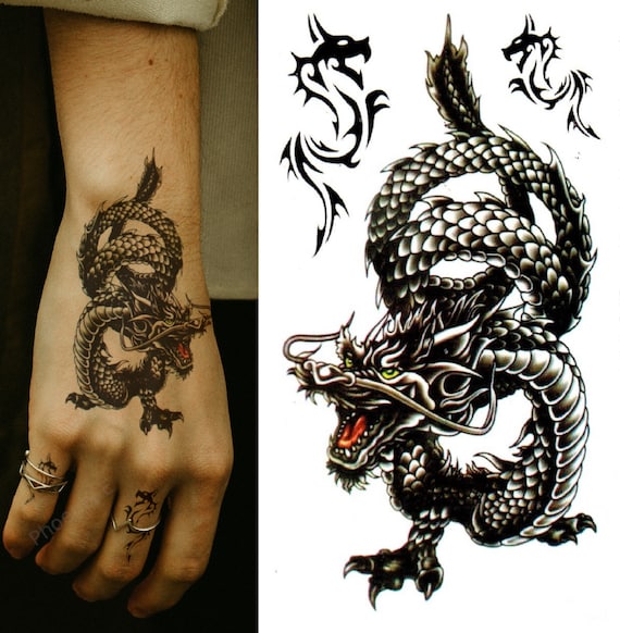 fake dragon tattoo