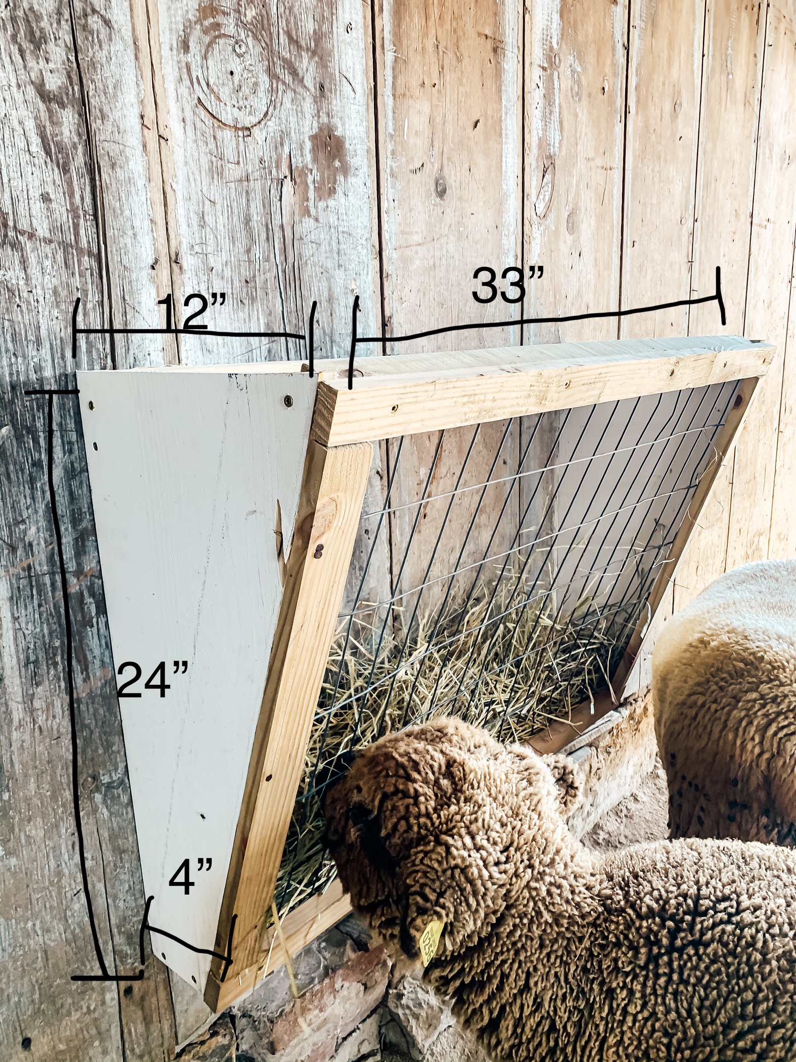 homemade sheep feeders