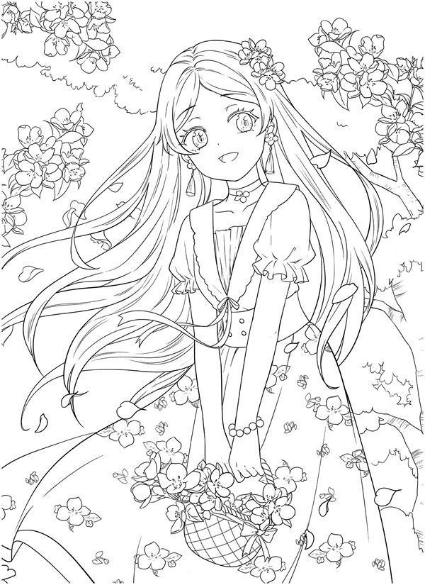 anime coloring book pages