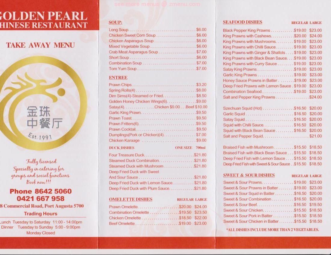 golden pearl chinese restaurant and takeaway