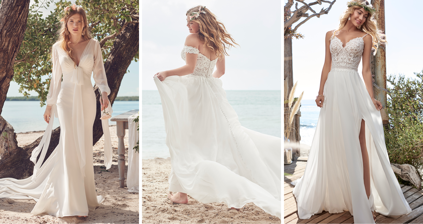 bridal gowns for beach wedding