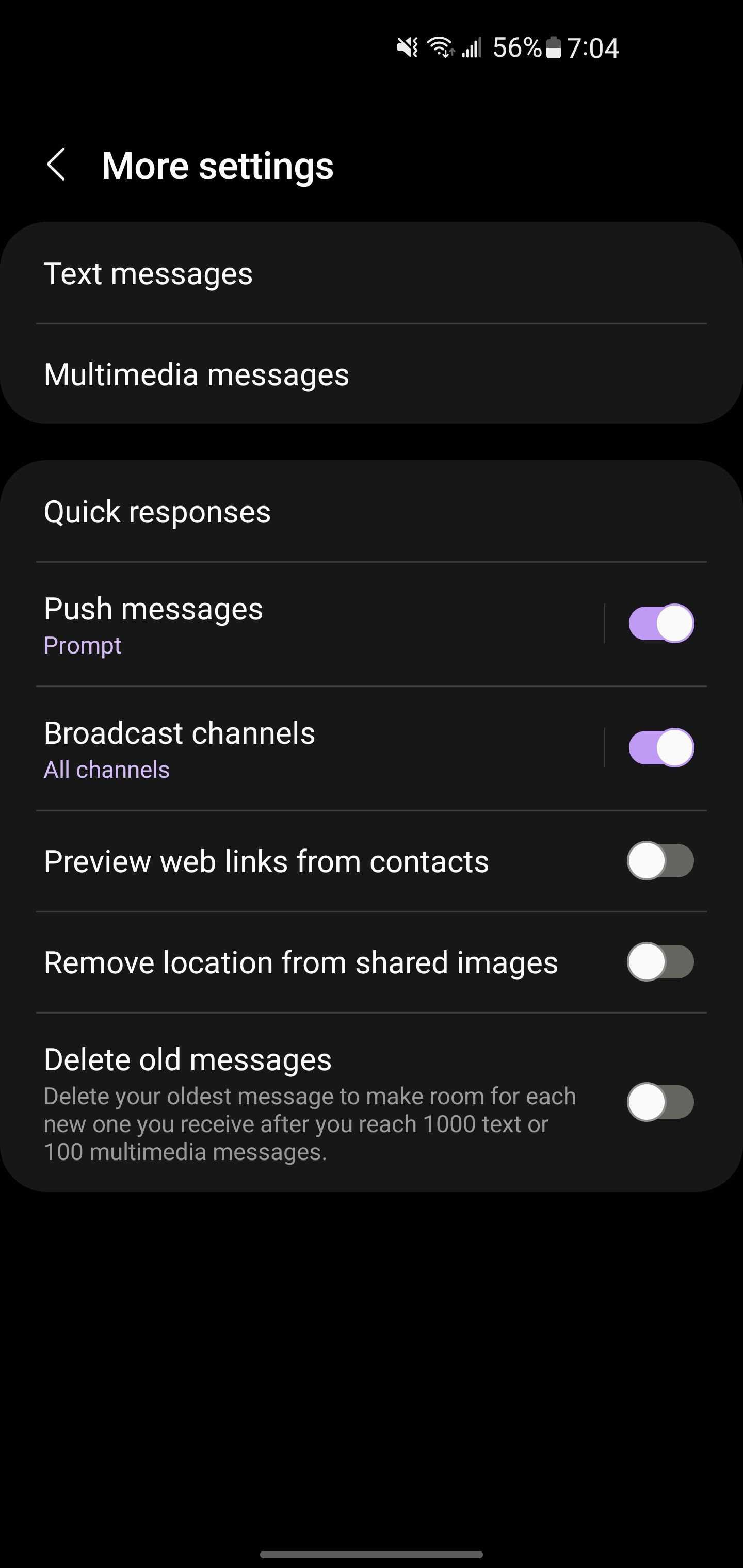 turn off rcs messaging samsung