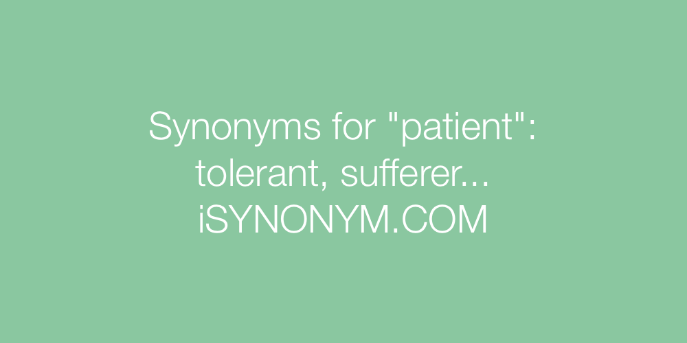 patient synonym