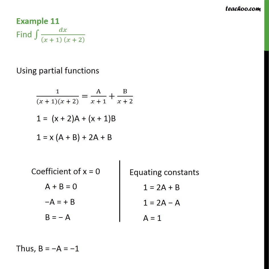 integration of 1 x 1 x