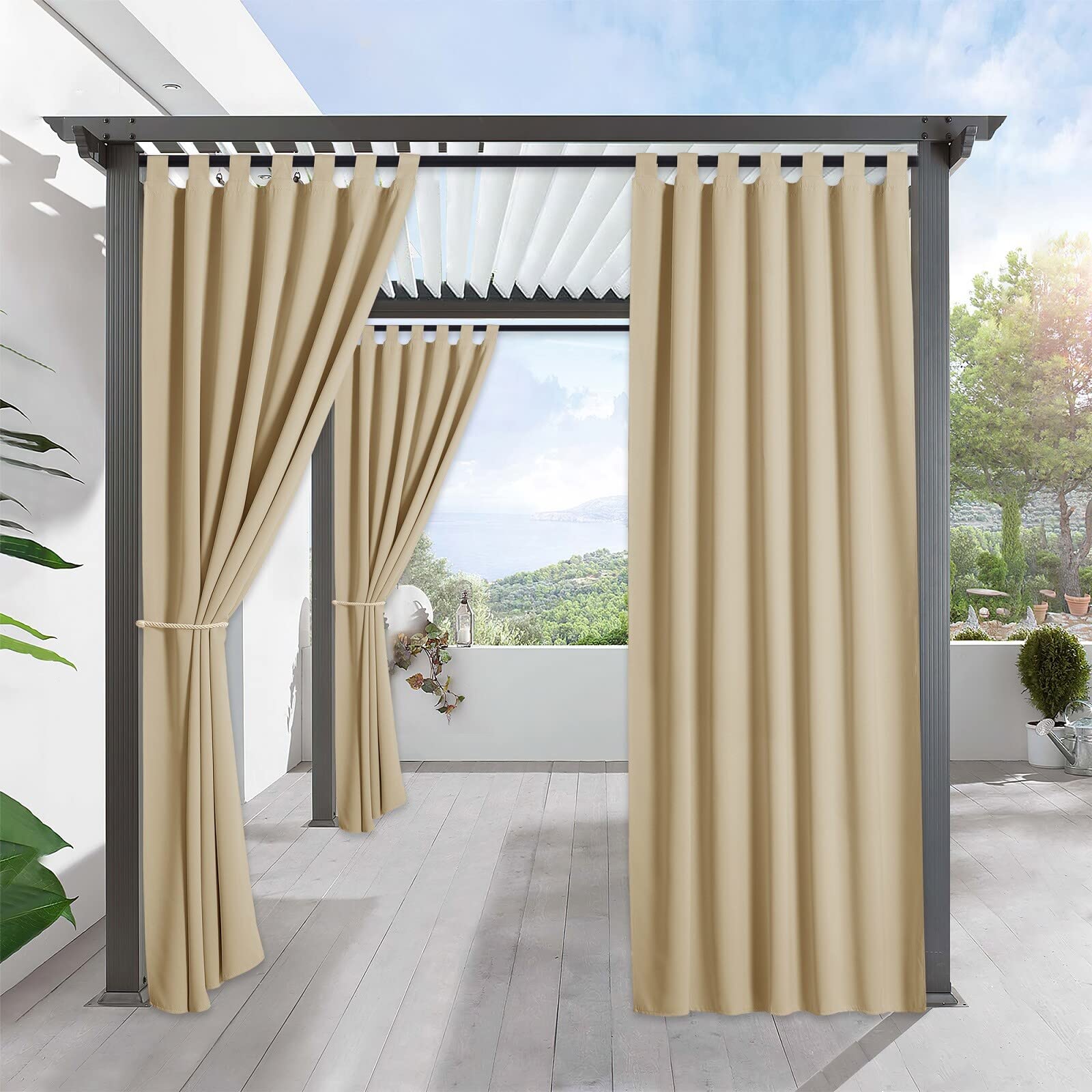 outdoor pergola curtains