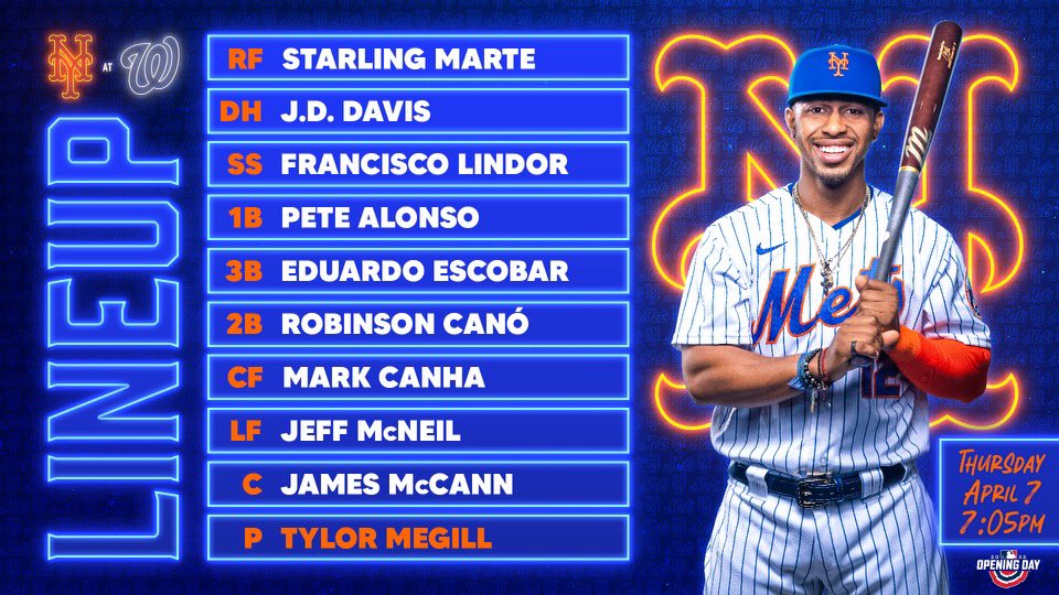 mets starting lineup today twitter