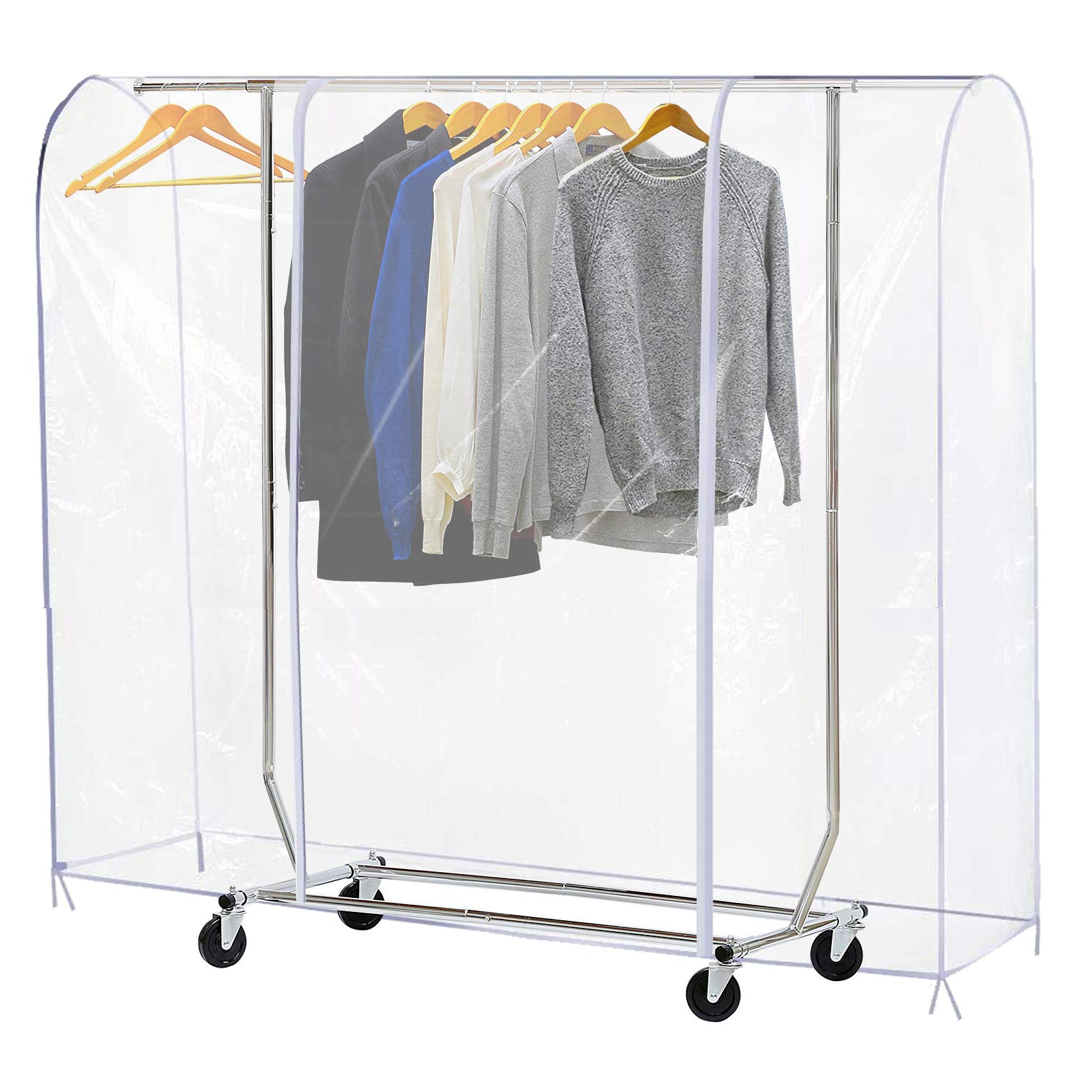 cloth hanger stand with cover